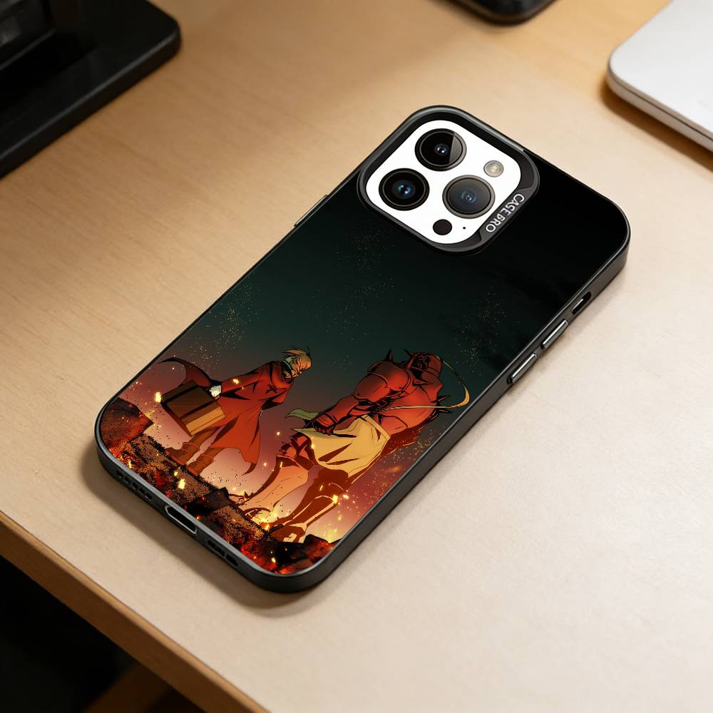 FA-E-Эдвард Элрик Чехол для телефона для iPhone 17,16,15,14,13,12,11 Plus,Pro Max,XS,Цветной Посеребренный Внутренний Чехол