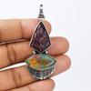 A+ CERTIFIED 45 Ct Natural Opal Fancy Cut Gemstone 925 Sterling Silver Pendant