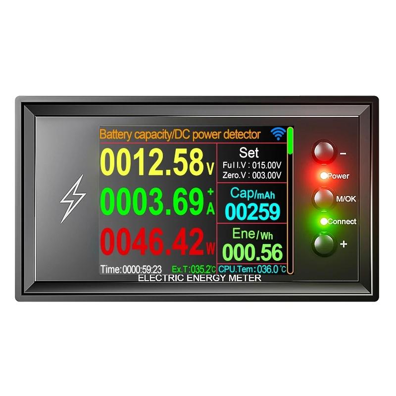 DT20 DC Meter Тестер емкости литиевой батареи 420 В 30 А-600 А Напряжение постоянного тока WiFi Онлайн-версия Двунаправленный амперметр