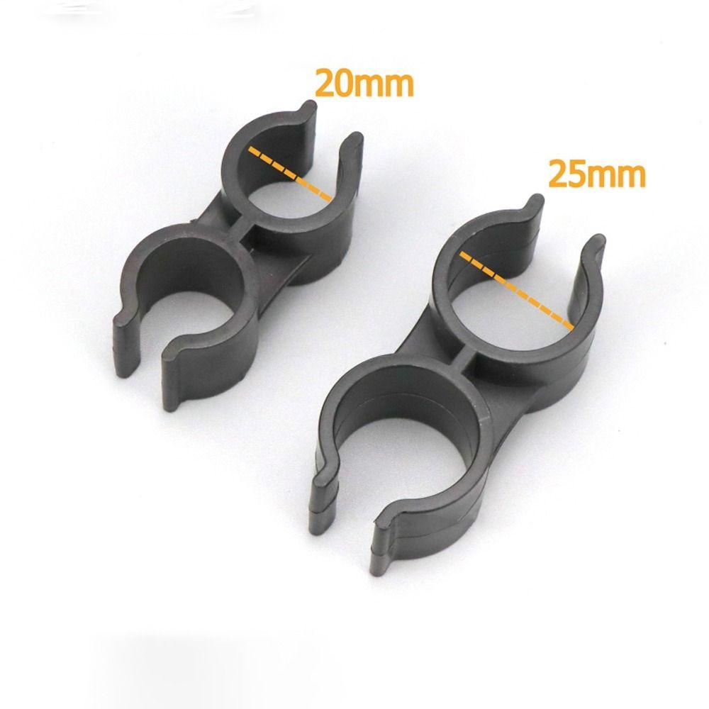 6pcs Universal 20/25mm PVC Pipe Clamp Agricultural Irrigation Garden Tool Pipe Clamp Double U Type Water Pipe Support