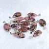 Pink Rhodonite Gemstone Pendant Natural Rhodonite Gemstone Pendant Necklace 925 Sterling Silver Bezel Pendant Jewelry