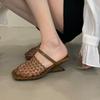 2025 Новые летние дышащие шлепанцы на танкетке, женская модная повседневная уличная женская обувь, сандалии-мюли