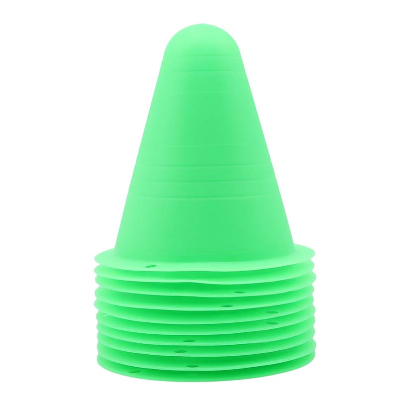 10Pcs/Set Skate Marker Training Road Cones Roller Football Soccer Rugby Soft Tower Skating Obstacle Roller Skate Pile Suppplies