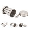 Stainless Steel Collapsible Cup Outdoor Travel Camping Portable Folding Cup with Keychain for Picnic