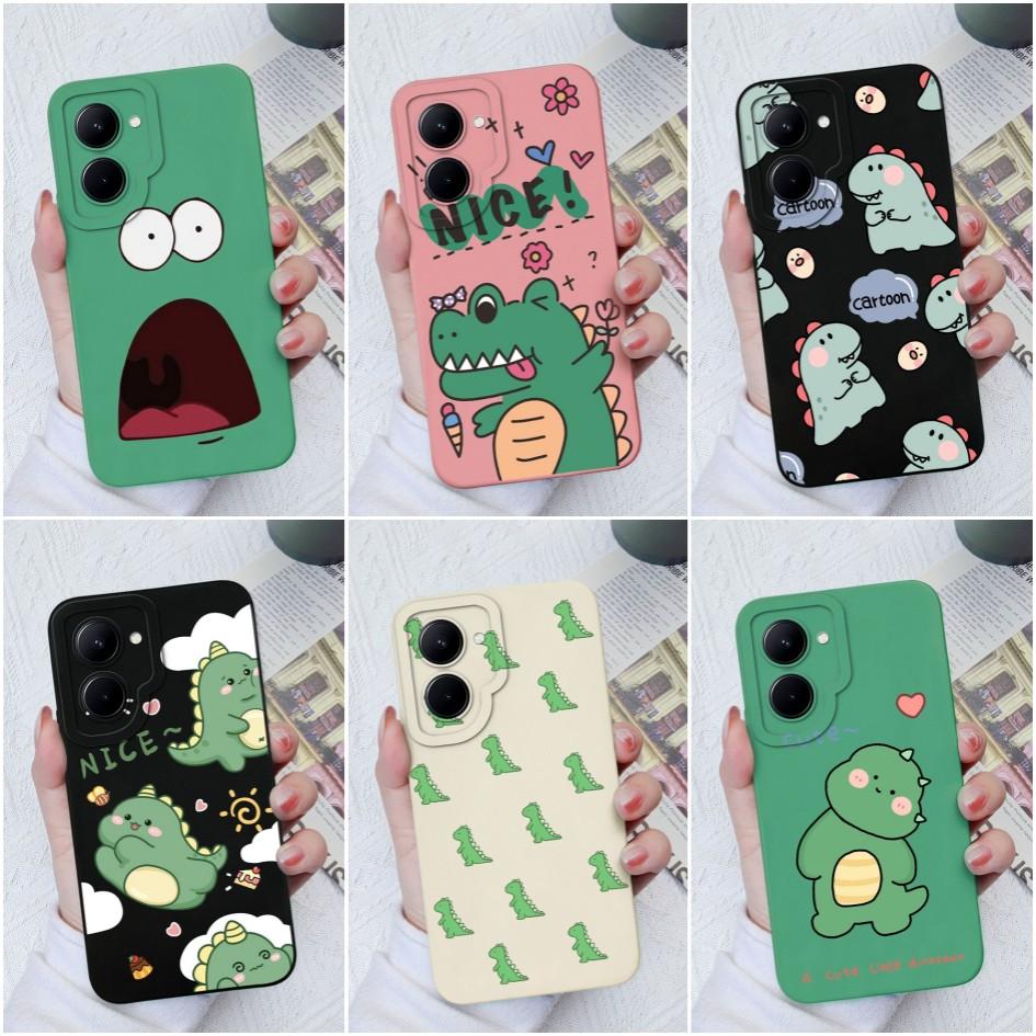 Чехол для Realme C33 C35 C55 C20 C30 Realme GT Neo 2 3 5 с милым мультяшным узором, матовый жидкий силиконовый мягкий чехол для OPPO Realme Coque Fundas, бампер