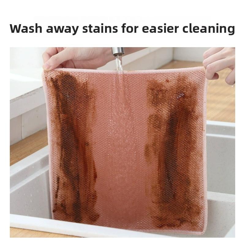 Paño de limpieza de microfibra absorbente para cocina, paño de lavado de platos multiusos