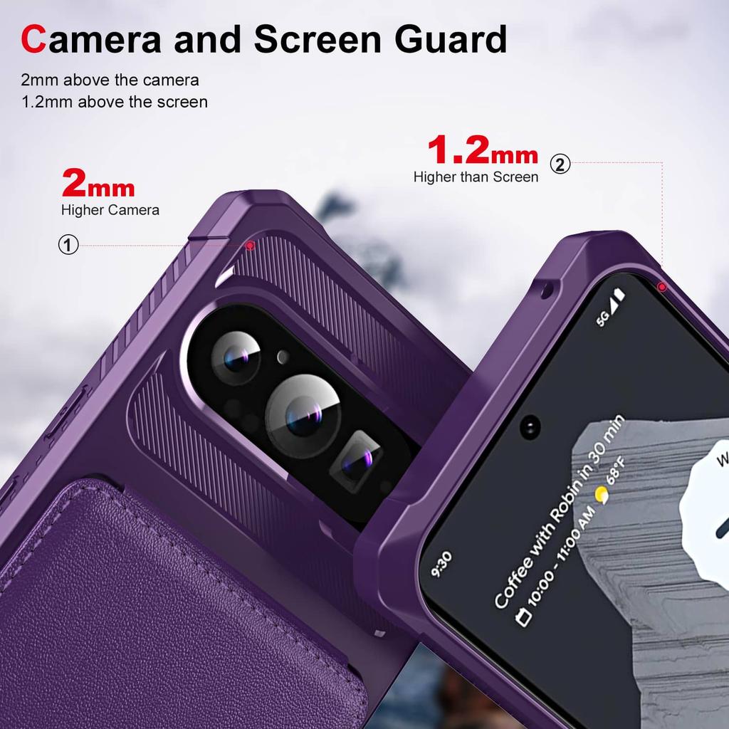 Кошелек-чехол для Google Pixel 10 9 Pro XL 8 7 Pro 9A 8A 7A со слотами для карт, с магнитной застежкой-книжкой, подставкой, защитным бампером из ТПУ