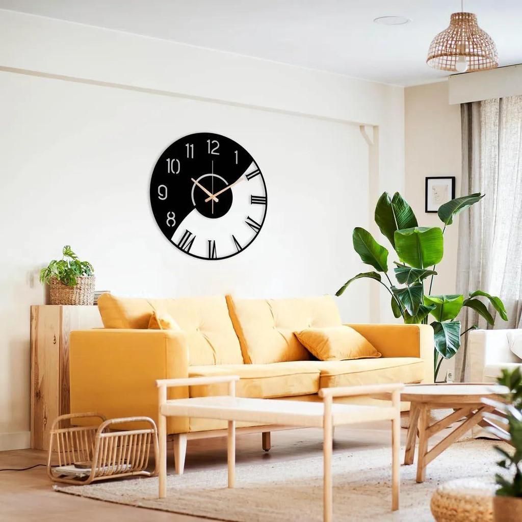 Stylish Metal Analog Wall Clock for Living Room, Office, Kitchen, Home and Hall | Antique Fancy Big Size Modern Wall Watch for Home Decor (60CM)