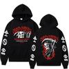 Bad Omens Band Tour American Music Print Hoodie The Death of Peace of Mind Skeleton Graphic Hoodies Rock Gothic Sweatshirts