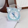 Cute Crystal Transparent Alarm Clock Children Student Creative with Night Light Bedroom Dormitory Desktop Clock