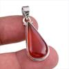 Подвеска из натурального красного оникса ручной работы из цельного серебра 925 пробы 1,50'' m0y88
