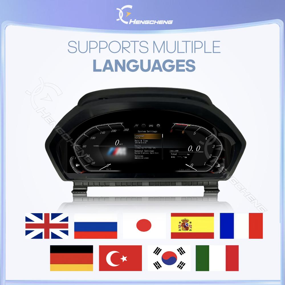 For BMW 5 Series GT 6 Series 7 Series X3 X4 X5 X6 2009-2017 Car Digital Cluster LCD Dashboard Carplay Cockpit Virtual Instrument