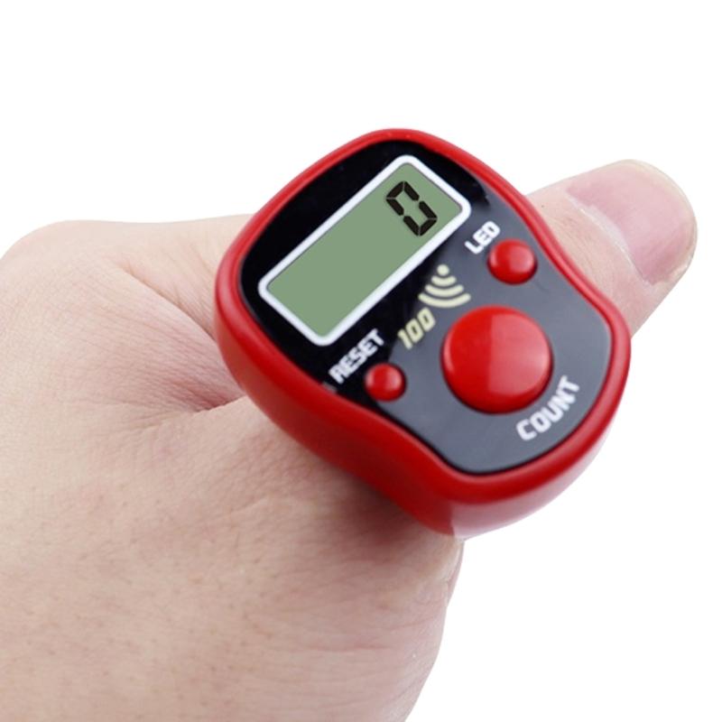 Мини Счетчик Ручной Кликер Счетчик со Сбрасываемыми Цифрами Светодиодный Экран для Спортивного Мероприятия Рукоделия Подсчета Рядов Легкий