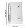 A6/A7 Clear Binder Covers 6-Ring Transparent PVC Budget Binder for Document Photo Ticket Expense Planner Cover Loose Leaf Folder