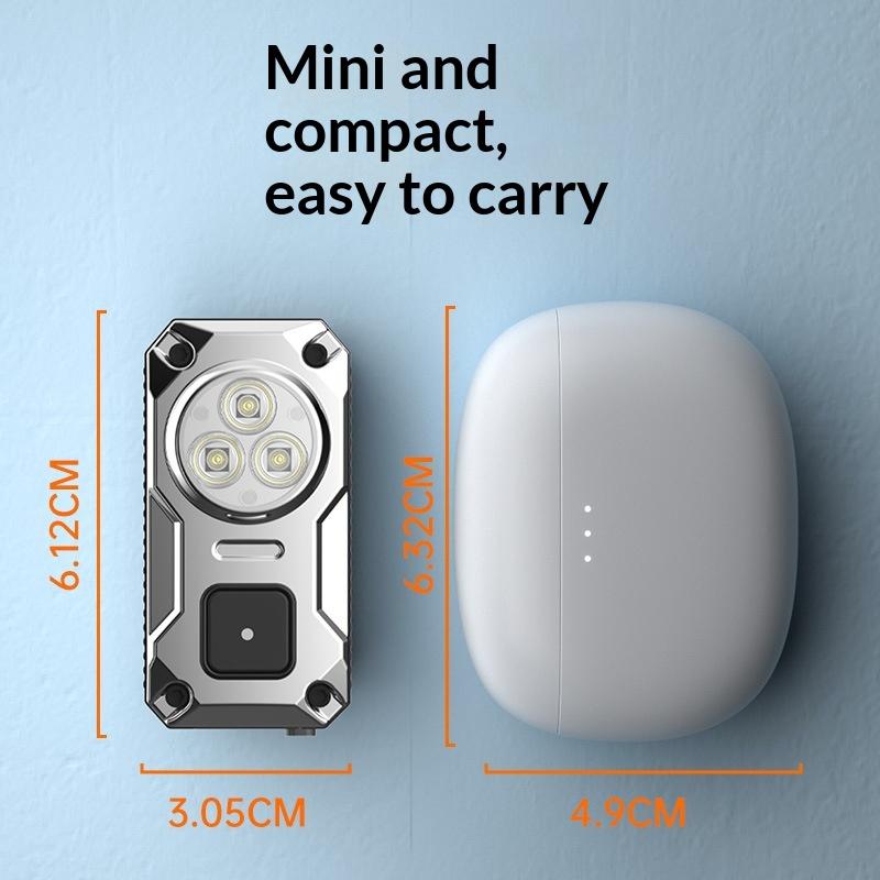SD-34 Многоисточниковый EDC Фонарик с Магнитным Креплением 1200 мАч USB Type-C Перезаряжаемый Мини Тактический Фонарь с Высокой Яркостью для Кемпинга