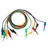 P1045 5Pcs 4mm 1m Stackable Banana Plug To Test Clip Multimeter Test Cable Wire Accessory