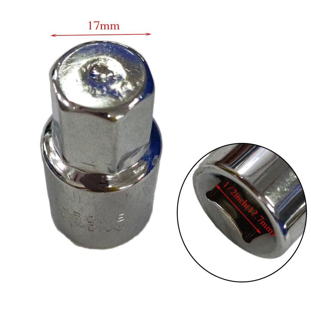 Professional 17mm Hex Socket Wrench Head Auto Repair Essential