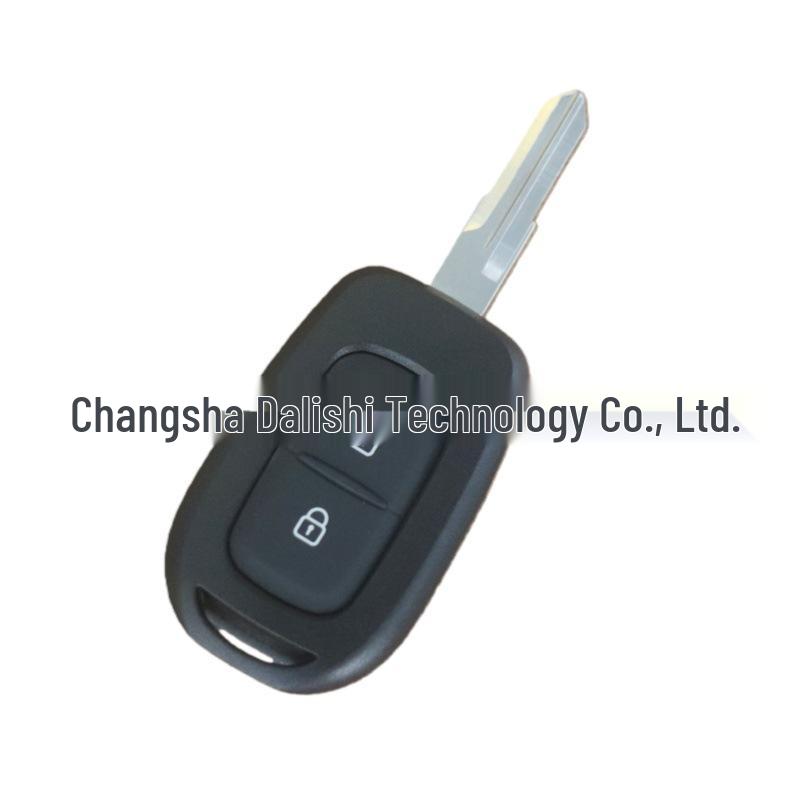 Renault 2/3-Button Remote Key Shell Replacement (No Logo, Blank, Straight Plate)