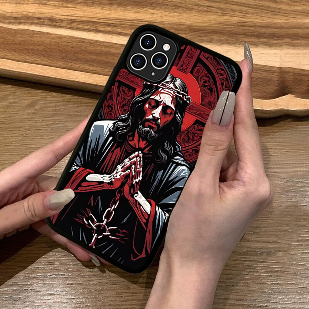 Чехол для телефона Библия Христианский Иисус Крест Силикон PC+TPU Для Для IPhone 11 12 13 14 15 16 Plus Pro Max Чехол