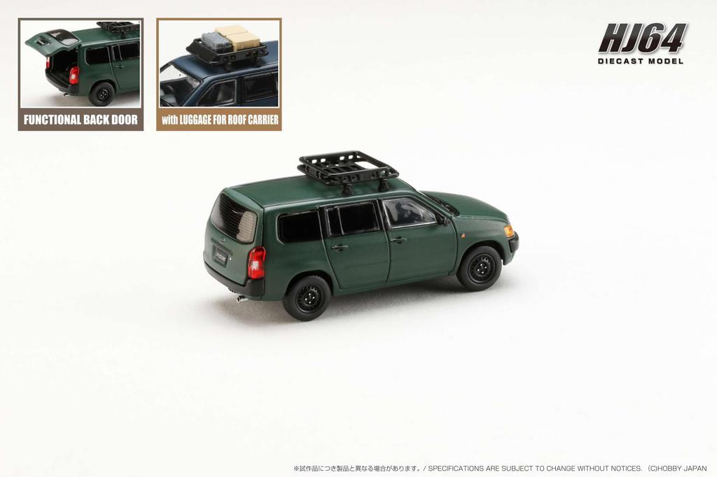HJ64 1/64 Scale Toyota Probox Custom Version Matte Blue (Finished Product)