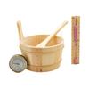 Wooden Sauna Bucket and Ladle,SPA Steaming,Bathroom Tool,Large Capacity,Sauna Barrel,Bath
