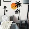 Тропическая кокосовая пальма Закат Спальня и Гостиная Самоклеящиеся декоративные наклейки на стену