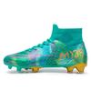 Футбольные бутсы с высоким верхом мужские и женские профессиональные кроссовки с длинными шипами бутсы для футбольных тренировок с поломанными шипами
