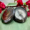 Pocket Compass Nautical Round Brass Compass Handmade Black Antique Finish Brass  Compass for Hiking Trekking Travelling Best Gift