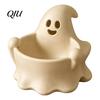 Ghost Snack Container 3D Printed Halloween Bowl, Trick or Treat Candy Theme Ornament Serving Decorative Storage Tray Dish, Party Supplies Versatile
