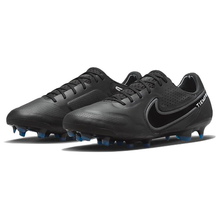 Nike Tiempo Legend 9 Elite FG Black Men Sneakers Dark-Smoke-Grey Light-Photo-Blue CZ8482-001