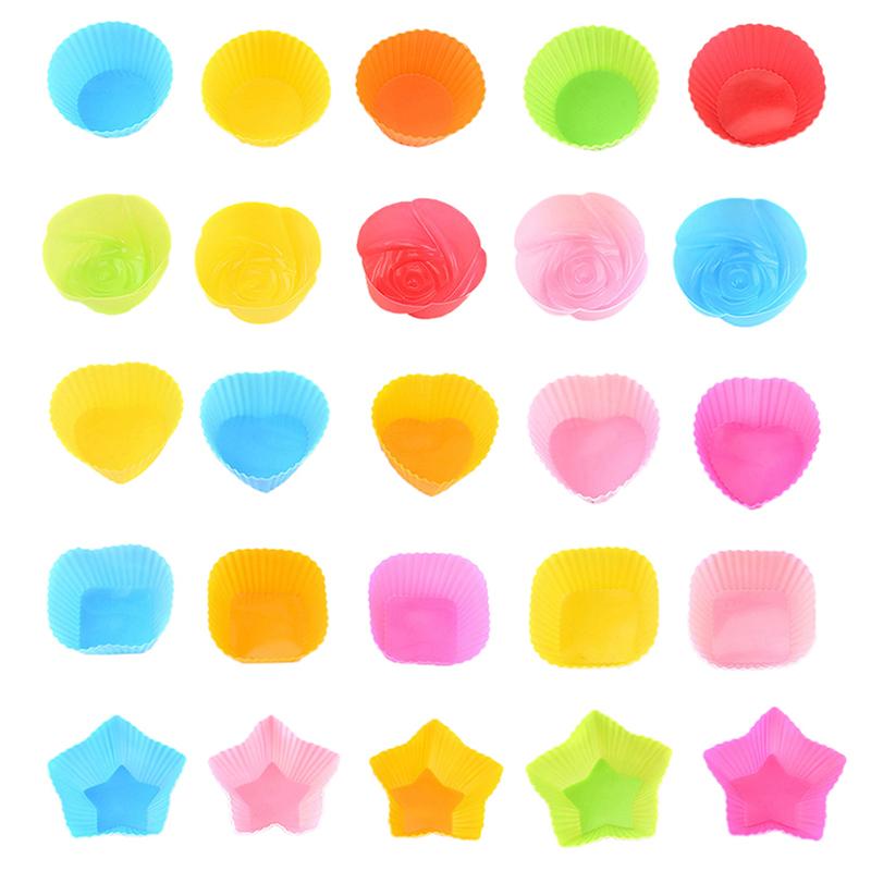 5 шт./компл. силиконовые формы для торта, инструменты для выпечки, силиконовые формы для кексов и маффинов, кексов для самостоятельного изготовления, случайный цвет