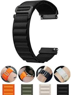 Ремешок для Samsung Galaxy Watch 4 5 Pro 6 Classic Gear S3 Active 2 Нейлоновая петля ремешок Браслет Amazfit GTS 2 4 mini 20мм 22мм Ремешок