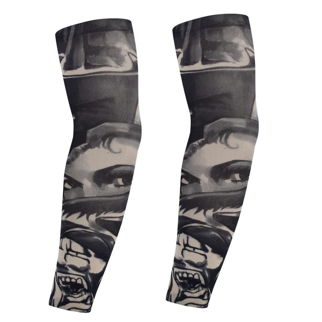 Simulation Tattoo Arm Sleeves Sunproof Arm Covers for Outdoor Enthusiasts Sport Accessory Driving Cycling Arm Protectors