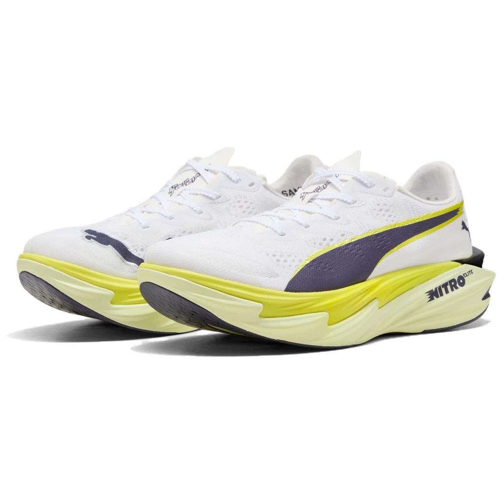 Puma Deviate Nitro Elite 4 Удобные Дышащие и Упругие Гоночные Беговые Кроссовки Женские Белые 312128-06