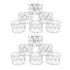6/12Pcs Golden Napkin Rings Metal Hollow Triangle Circle Design Napkin Holders Buckles Family Dinner Wedding Party Table Decoration