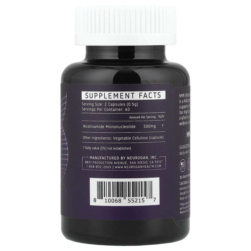 Neurogan Health, NMN, 120 капсул (250 мг в капсуле)