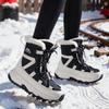 Женские зимние ботинки большого размера с мягкой подошвой, увеличивающие рост, теплые, из комбинации кожи и меха, для занятий спортом на открытом воздухе