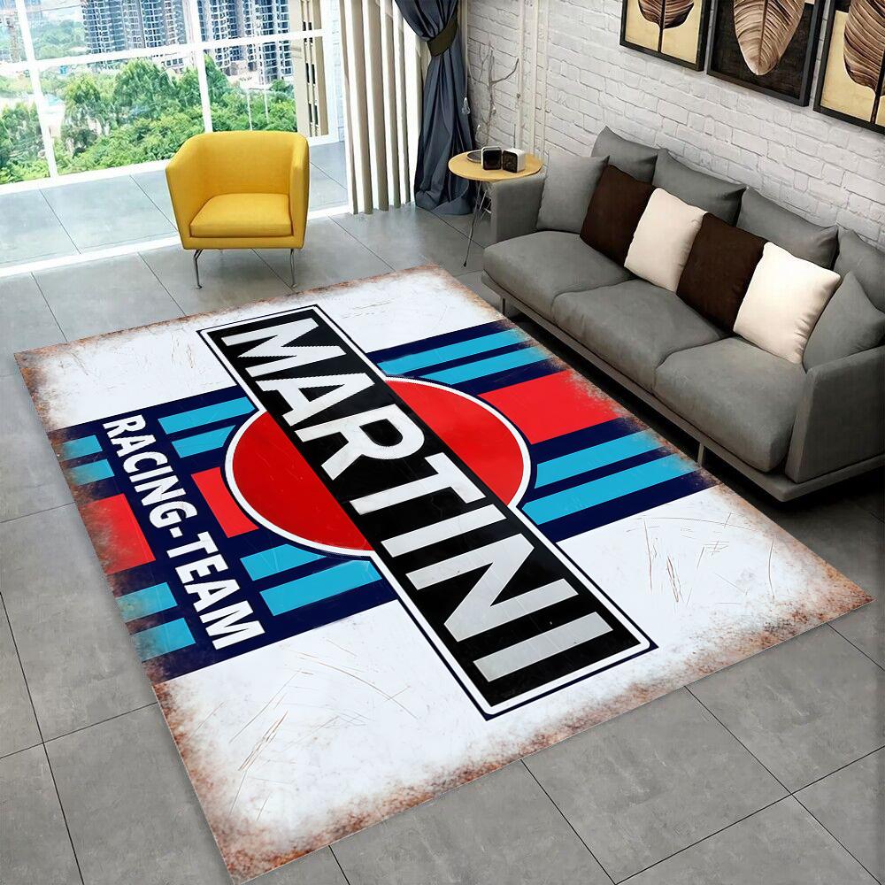 3D Ковер Логотип Гоночного Автомобиля M-Martini Мото Ковер для Дома Гостиной Спальни Дивана Прихожей Декор, Детский Игровой Нескользящий Коврик Подарок