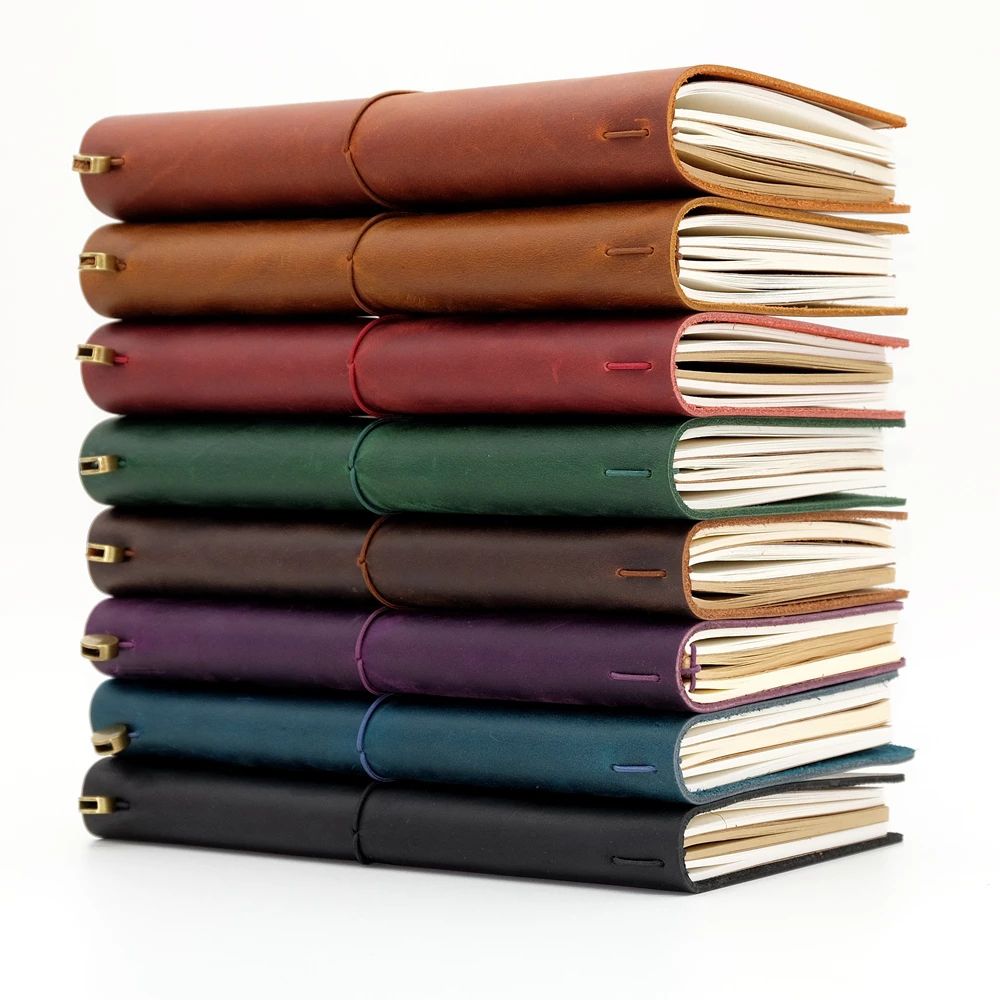 Journal Cowhide Diary Sketchbook Genuine Leather Travel Notebook Leather Notebook Vintage Notebook