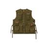 HUMAN MADE Vests Men's Brown V-neck Moderate Workwear HM22JK001
