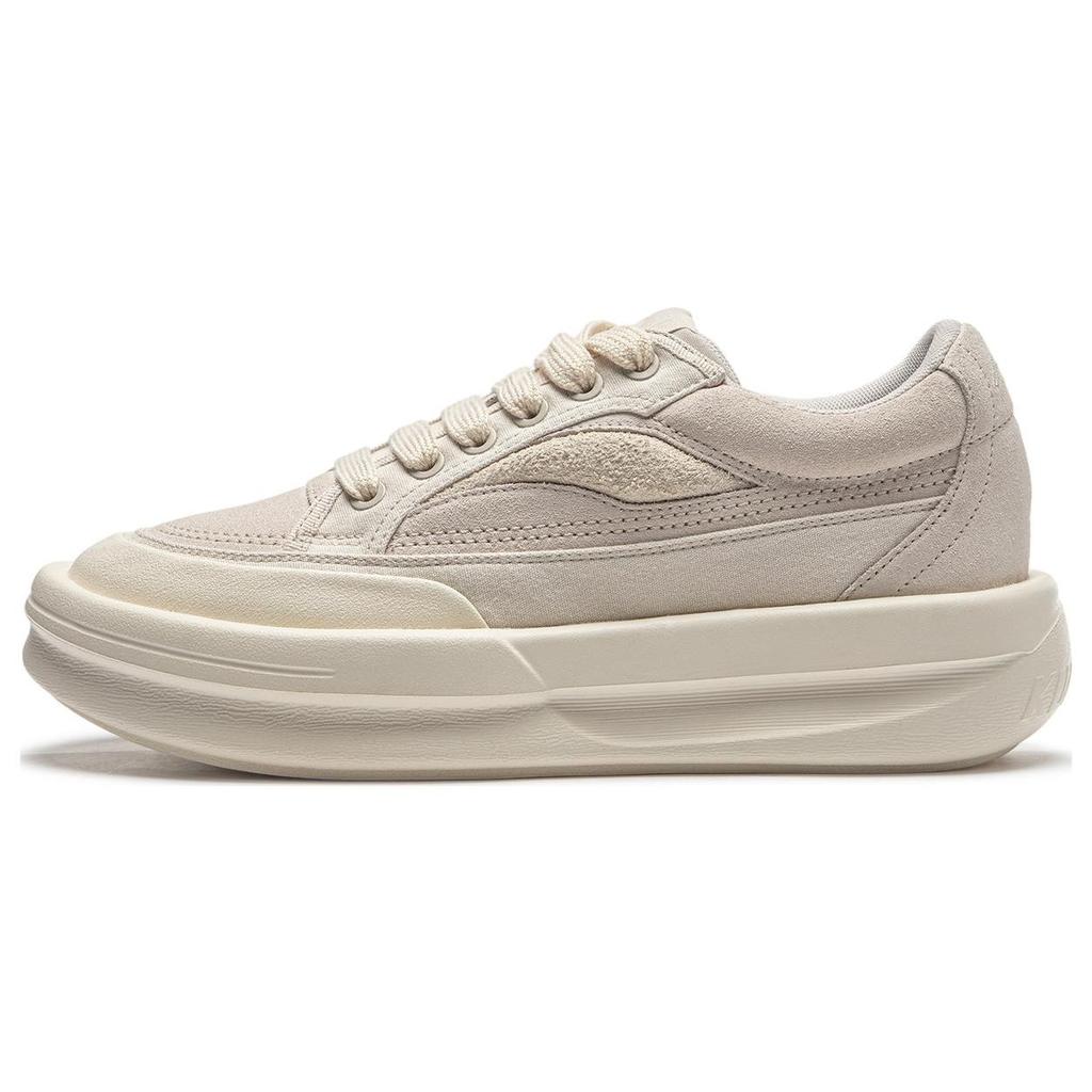 Li Ning Kung Fu Yang Comfortable Non-Slip Wear-Resistant Low-Top Sneakers Unisex Sneakers Off-White AZGU015-2