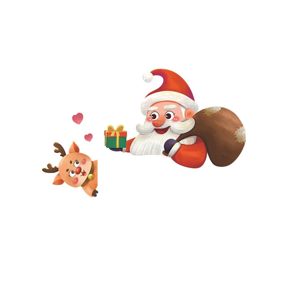 Fun-kg91 Santa Fawn Living Room Entrance Home Beautification Switch Wall Sticker