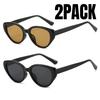 2PACK New Women Cat Eye Sunglasses Retro Premium Sun Glasses Men Sun Protection Fashion Eyewear Luxury Brand Design Uv400