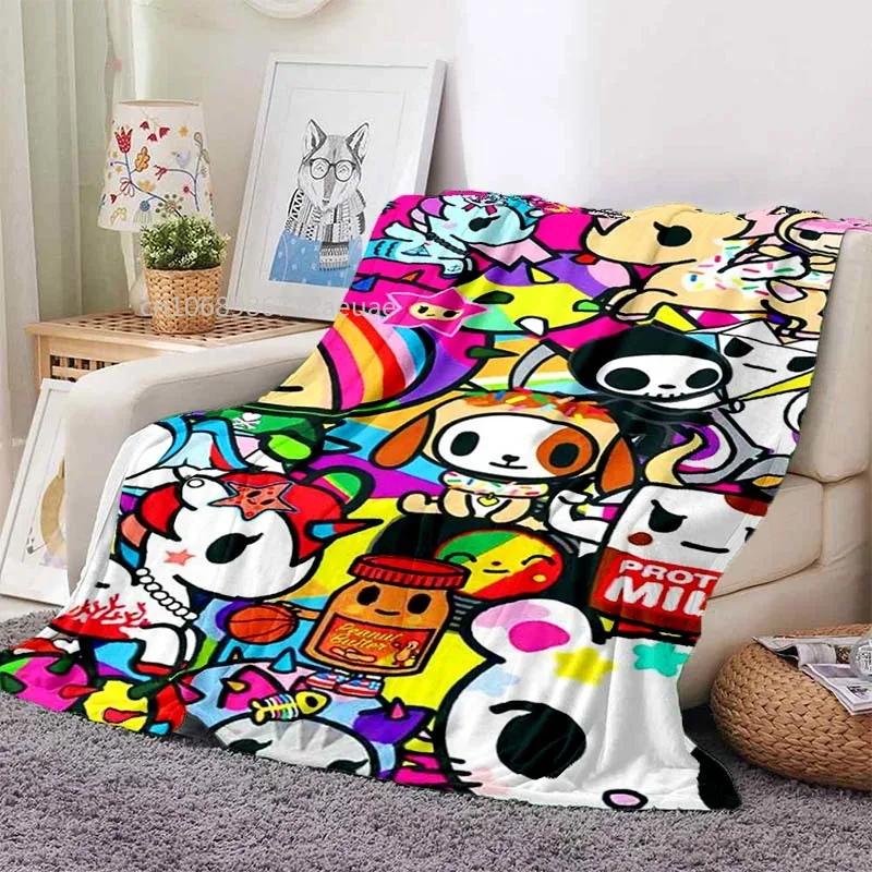 Японский стиль Tokidoki Плед Аниме Фантастический Принт Фланелевые Пледы для Кроватей Диванов Теплое Постельное Белье Мягкий Плед