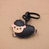 Fashion Cartoon Sheep PU Leather Bag Charm Cute Decorative Hanging Ornament for Backpacks Handbags Keys Travel Accessory
