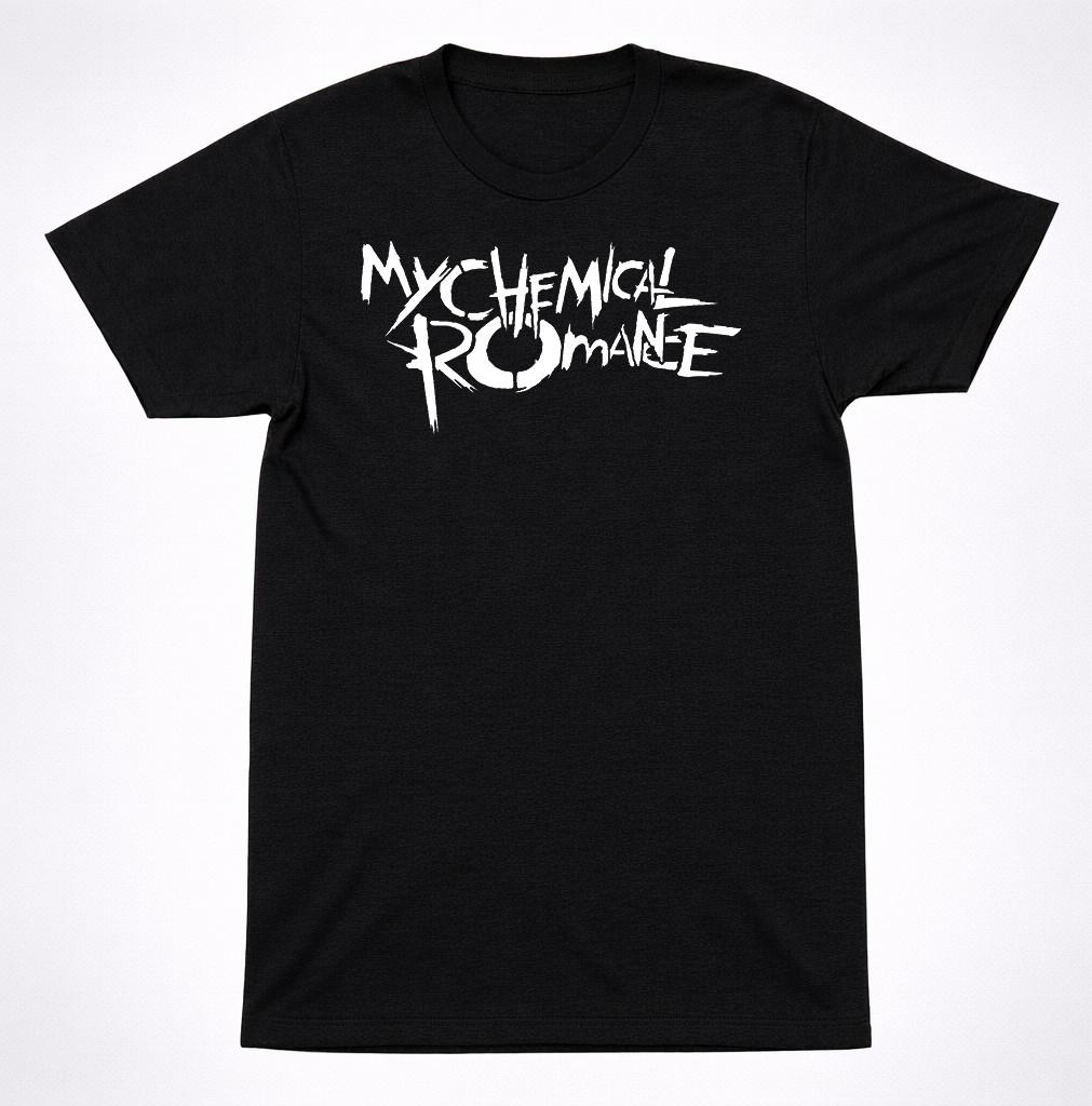 Футболка My Chemical Romance с царапающим культовым логотипом Эмо Рок-группа Классическая футболка
