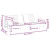 Sleeper Sofa with Armrests Light Grey Velvet