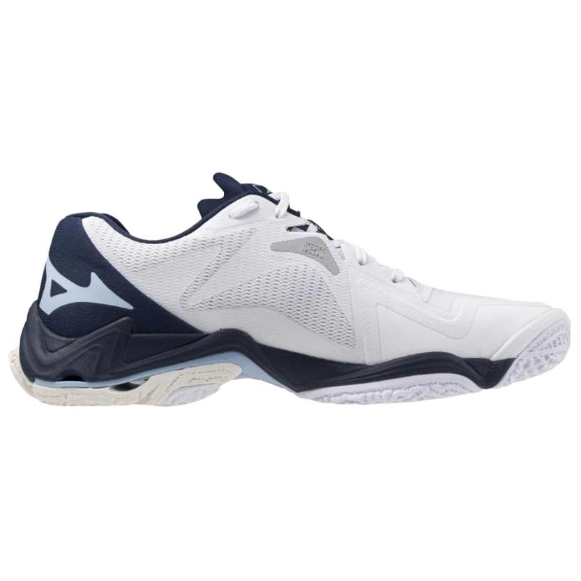 Mizuno Wave Lightning Z8 белые темно-синие мужские кроссовки Saxophone V1GA240053