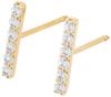 Jouete Zirconia and Bar Earrings 079335 FREE Yellow Gold