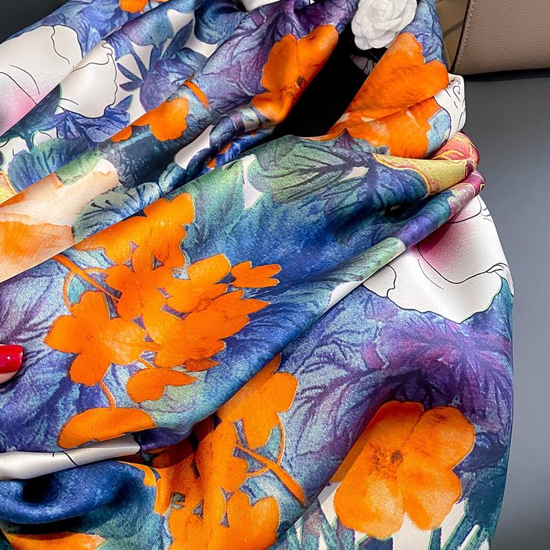 Spring Scarf Women's Luxury Design Scarf Smooth Scarf Soft Muslim Headband Shawl Beach